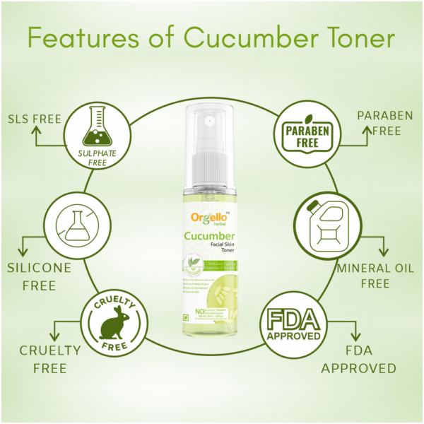 Cucumber toner sprey for face